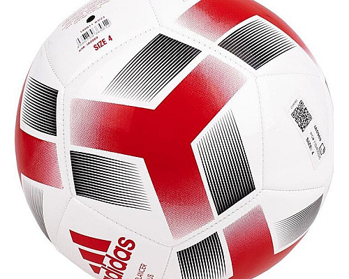 М'яч футбольний Adidas Starlancer Plus IA0969 розмір 4, біло-червоний