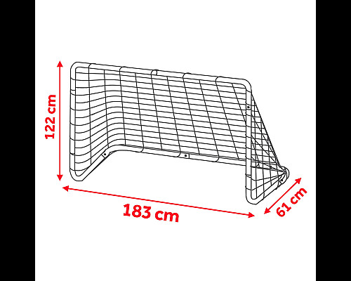 Ворота футбольні Neo-Sport NS-492 183 x 122 x 61 см, чорні