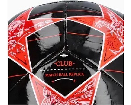 М'яч футбольний Adidas UCL Club  розмір 5, чорно-червоий