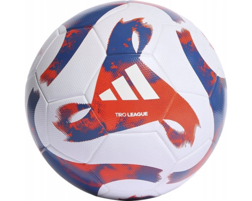 М'яч футбольний Adidas Adidas Tiro League TSBE біло-синьо-червоний HT2422 R.5