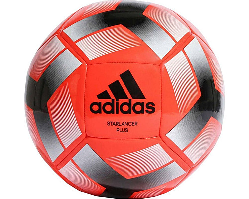 М'яч футбольний Adidas Starlancer Plus HT2464 розмір 3, червоно-чорний