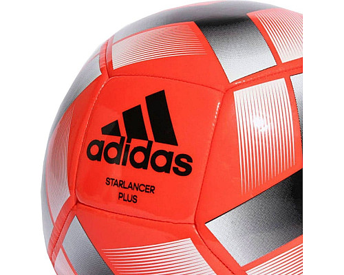 М'яч футбольний Adidas Starlancer Plus HT2464 розмір 3, червоно-чорний