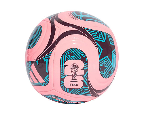 М'яч футбольний Adidas World Cup 26 Trionda Club розмір 5, рожево-синій