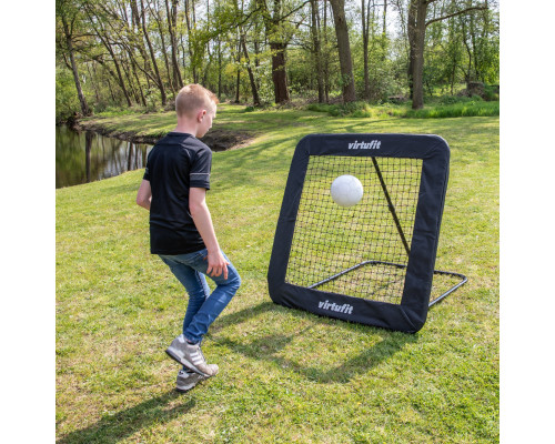 Сітка тренувальна для футболу VIRTUFIT REBOUNDER PRO KICKBACK 124 х 124 см, чорна