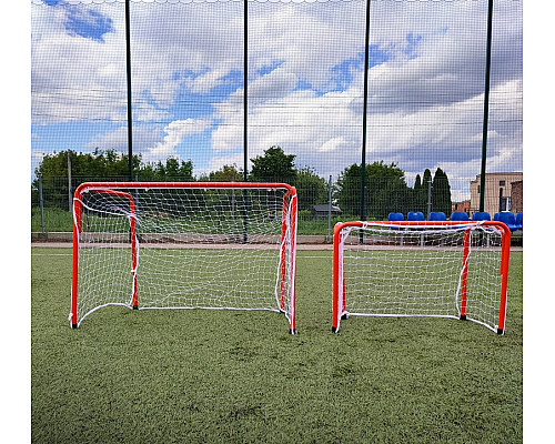 Ворота футбольні Yakimasport 90 х 60 х 40 см, помаранчево-білі