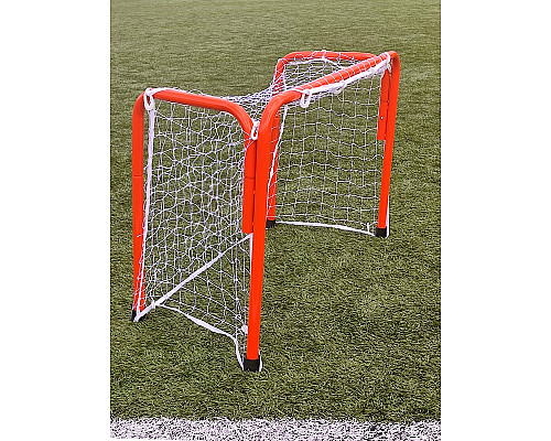 Ворота футбольні Yakimasport 90 х 60 х 40 см, помаранчево-білі