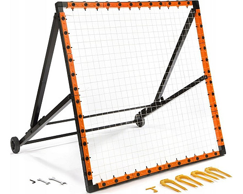 Сітка тренувальна для футболу Yakimasport Rebounder PRO 120 х 120 см, помаранчево-чорний