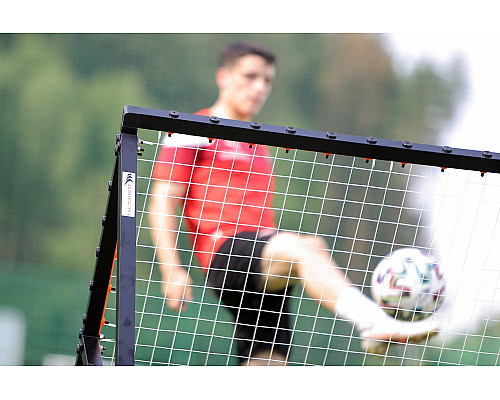 Сітка тренувальна для футболу Yakimasport Rebounder PRO 120 х 120 см, помаранчево-чорний