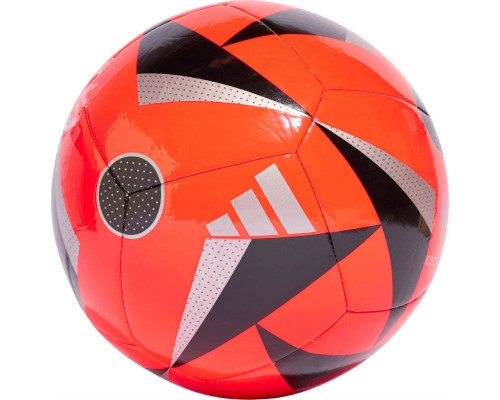 М'яч футбольний Adidas Euro24 Club Fussballliebe IN9375 розмір 3, червоно-чорний М'яч футбольний Adidas Euro24 Club Fussballliebe IN9375 розмір 3, червоно-чорний