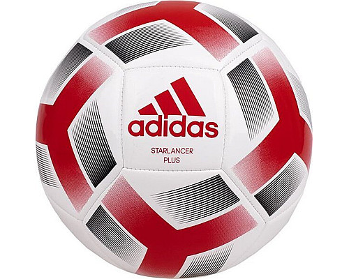 М'яч футбольний Adidas Starlancer Plus IA0969 розмір 5, біло-червоний