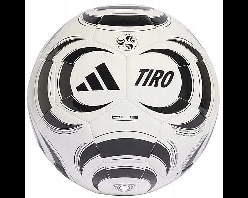 Футбольний м'яч Adidas TIRO Club розмір 5, чорно-білий