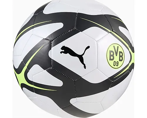 М'яч футбольний Puma BVB CULTURE Ball розмір 5, біло-чорний