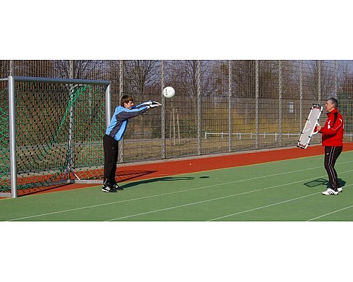 Сітка тренувальна для футболу Yakimasport Rebounder 80 x 80 см, біло-червона