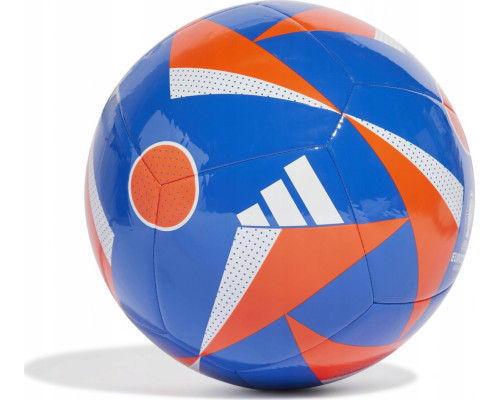 М'яч футбольний Adidas Euro24 Club Fussballliebe IN9373 розмір 4, синьо-помаранчевий М'яч футбольний Adidas Euro24 Club Fussballliebe IN9373 розмір 4, синьо-помаранчевий