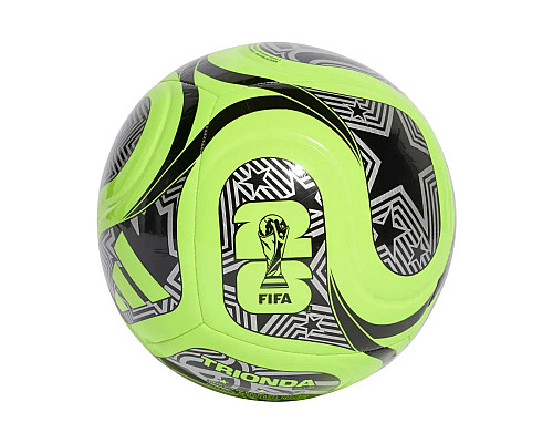 М'яч футбольний Adidas World Cup 26 Trionda Club розмір 5, чорно-зелений