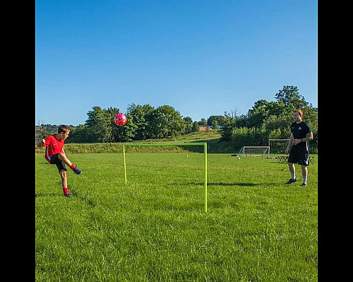 Ворота футбольні QUICKPLAY Kickabout 240 х 150 см, жовті