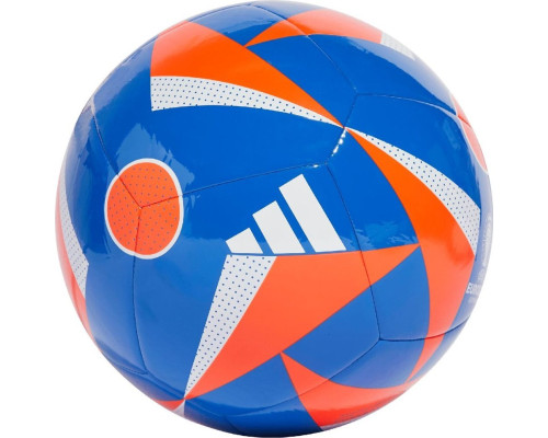 М'яч футбольний Adidas Euro24 Club Fussballliebe IN9373 розмір 3, синьо-помаранчевий М'яч футбольний Adidas Euro24 Club Fussballliebe IN9373 розмір 3, синьо-помаранчевий