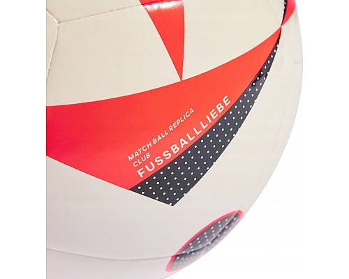 М'яч футбольний Adidas Euro24 Fussballliebe IN9372 розмір 3, біло-червоний