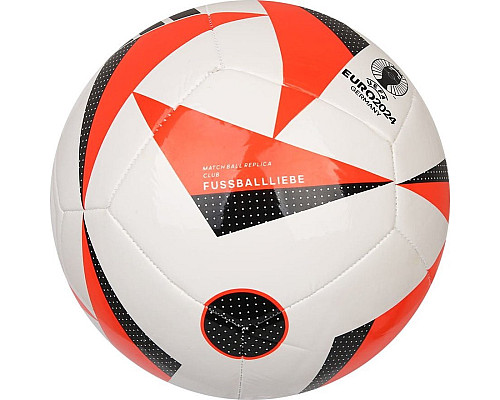 М'яч футбольний Adidas Euro24 Fussballliebe IN9372 розмір 3, біло-червоний