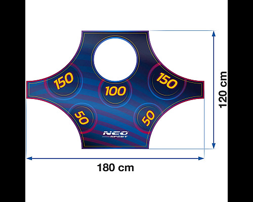 Мішень для футбольних воріт Neo-Sport NS-465 215 x 150 см, синя