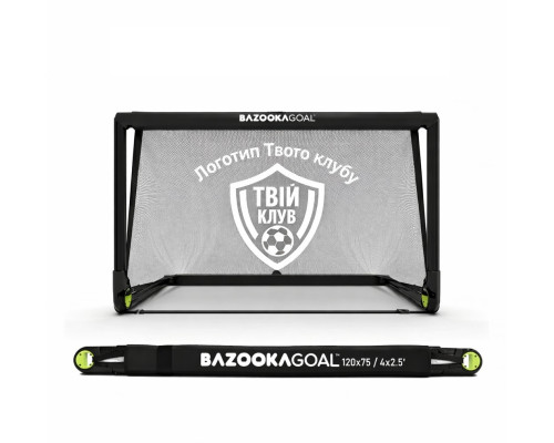Ворота футбольні BazookaGoal 120 х 75 см 4шт, чорно-білі