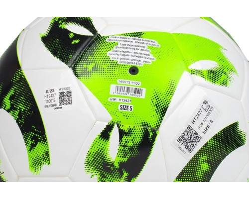 М'яч для футболу Adidas Tiro Junior 350 League біло-зелений HT2427 5