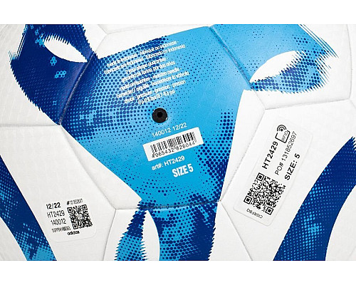 М'яч футбольний Adidas Tiro League HT2429 розмір 5, біло-синій