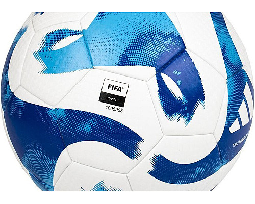 М'яч футбольний Adidas Tiro League HT2429 розмір 5, біло-синій