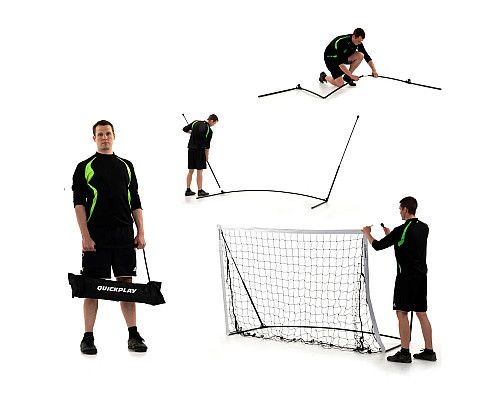 Ворота футбольні QUICKPLAY Kickster 6777 150 х 100 см, чорно-білі