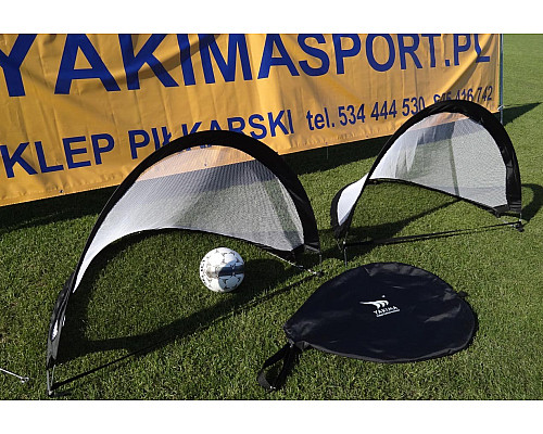 Ворота футбольні Yakimasport POP-UP 120 х 80 см, чорно-білі
