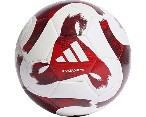 М'яч футбольний Adidas Tiro League HZ1294 розмір 5, біло-червоний