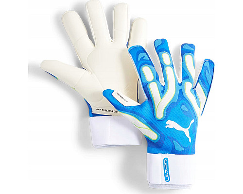 Рукавички воротарські Puma Ultra Ultimate Hybrid Sun 41858 02 р.10,5, блакитно-білі