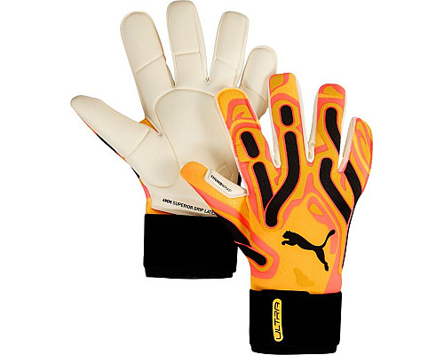 Рукавички воротарські Puma Ultra Ultimate Hybrid Sun 41858 09 р.10,5, помаранчево-білі