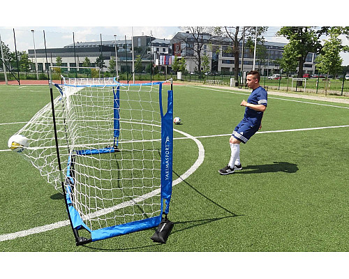 Ворота футбольні Yakimasport UNI 300 x 155 см, біло-сині