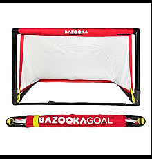 Ворота футбольні BAZOOKAGOAL 120 x 75 см, чорно-червоні