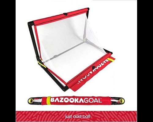 Ворота футбольні BAZOOKAGOAL 120 x 75 см, чорно-червоні
