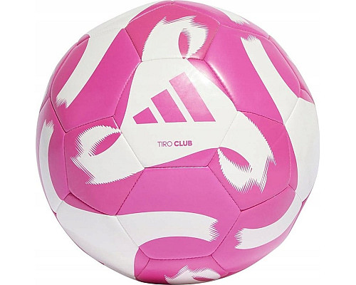 М'яч футбольний Adidas Tiro Club TRN HZ6913 розмір 5, біло-рожевий