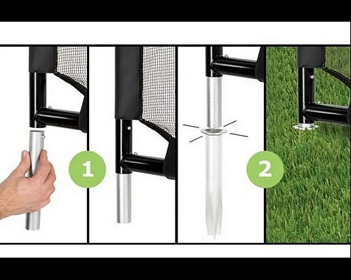 Ворота футбольні EXIT Маестро 180 х 120 см, чорні