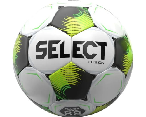 М'яч футбольний Select Fusion v26 розмір 5, біло-зелений
