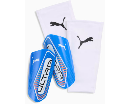 Щитки Puma ULTRA Light Sleeve розмір S (зріст 115-135 см), біло-голубі