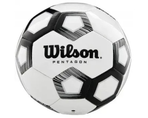 М'яч футбольний Wilson Pentagon розмір 4, біло-чорний