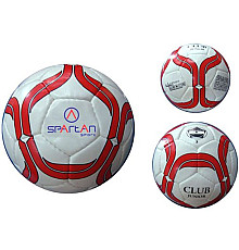 М'яч футбольний Spartan Club Junior розмір 4, біло-червоний