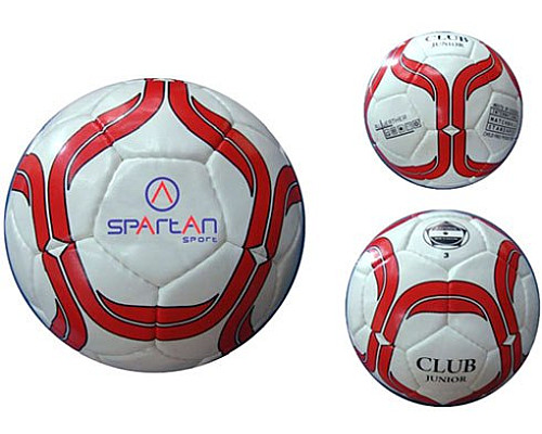 М'яч футбольний Spartan Club Junior розмір 4, біло-червоний