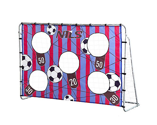 Ворота футбольні NILS NT7788 215 х 150 х 76 см, сірі