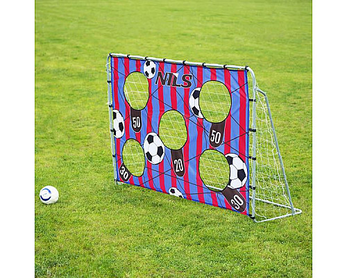 Ворота футбольні NILS NT7788 215 х 150 х 76 см, сірі