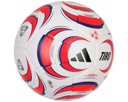 Футбольний м'яч Adidas Tiro League Junior, розмір 5, біло-червоний