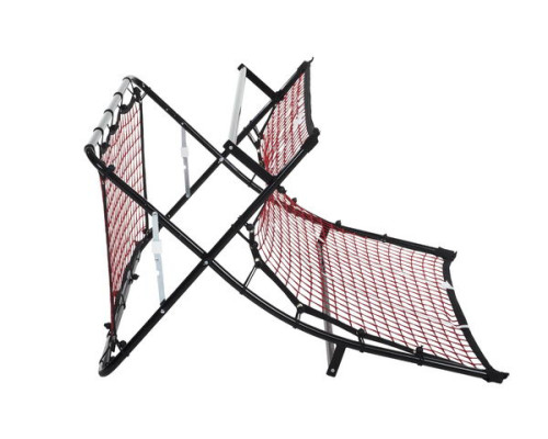 Сітка тренувальна для футболу P2I SOCCER REBOUNDER з поясом тренувальним P2I Football Trainer , чорно-червоний