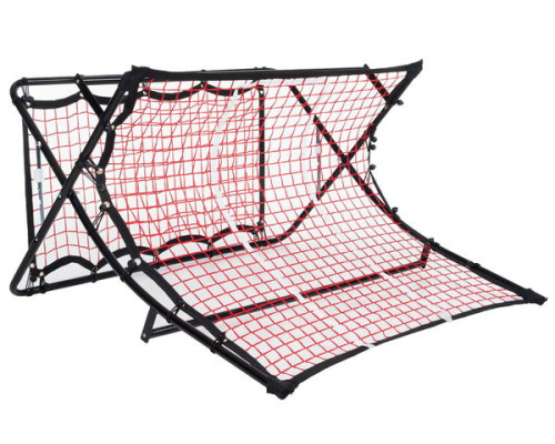 Сітка тренувальна для футболу P2I SOCCER REBOUNDER з поясом тренувальним P2I Football Trainer , чорно-червоний