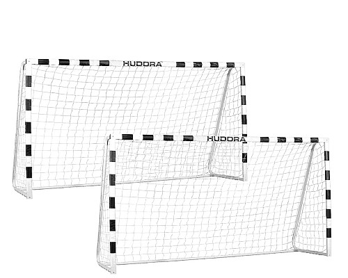 Ворота футбольні Hudora Stadion 3331-2 300 х 200 см, чорно-білі