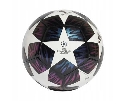 Футбольний м'яч Adidas UCL Club 25/26 Budapest, розмір 4, біло-чорний